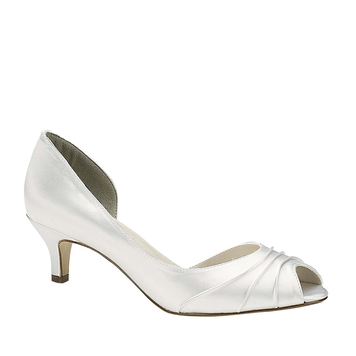 one inch heel wedding shoes